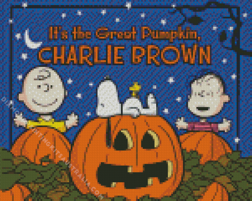 The Great Pumpkin Charlie Brown Diamond Painting