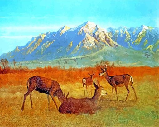 Albert Bierstadt Deer Diamond Painting