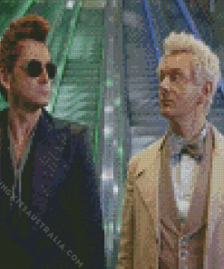 Aziraphale And Crowley Characters Diamond Painting