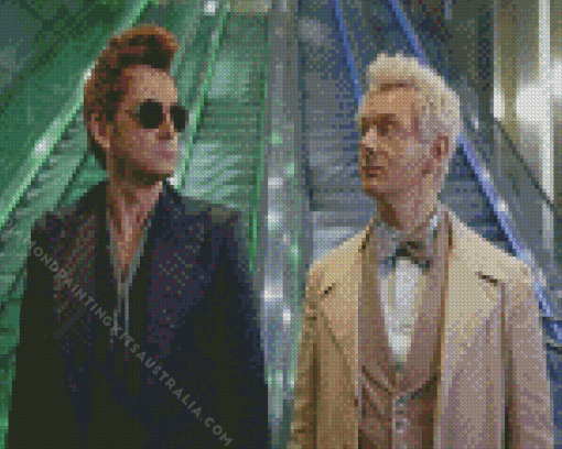 Aziraphale And Crowley Characters Diamond Painting