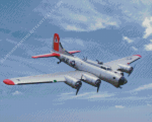 B17 Aluminum Overcast Aircraft Diamond Painting