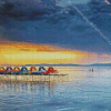 Balaton Lake At Sunset Diamond Painting