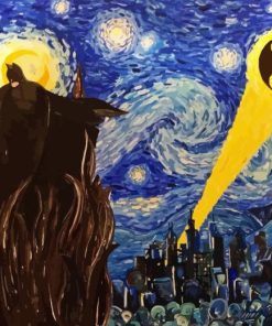 Batman Starry Night Art Diamond Painting