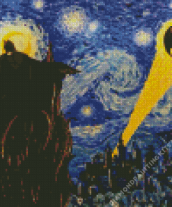 Batman Starry Night Art Diamond Painting