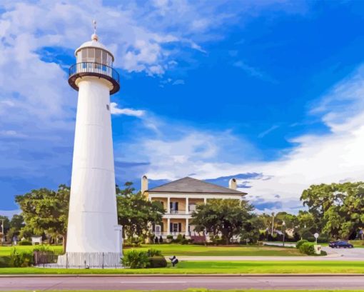 Biloxi Lighthouse Diamond Painting