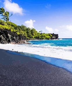 Black Sand Beach Diamond Painting