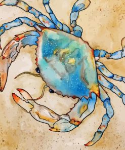 Blue Crab On Sand Diamond Painting