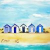 Blue Beach Huts Diamond Painting