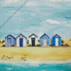 Blue Beach Huts Diamond Painting