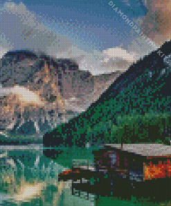 Cabins On The Lake Diamond Painting