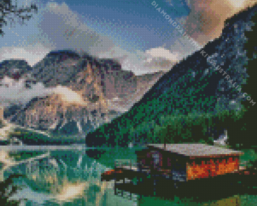 Cabins On The Lake Diamond Painting