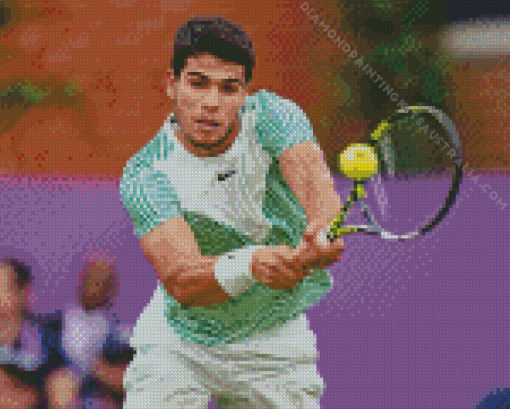 Carlos Alcaraz Tennis Player Diamond Painting