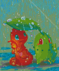 Charmander And Germignon Diamond Painting