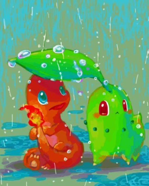 Charmander And Germignon Diamond Painting