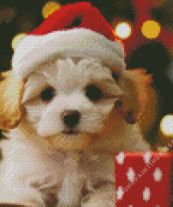 Christmas Dog Diamond Painting