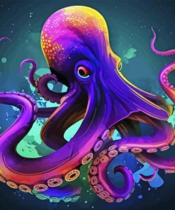 Colorful Octopus In Beach Diamond Painting