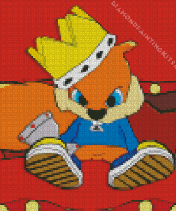 Conkers Bad Fur Day Game Diamond Painting