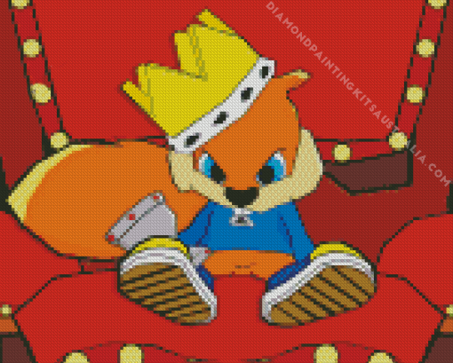 Conkers Bad Fur Day Game Diamond Painting