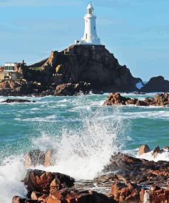 Corbiere Lighthouse In Jersey Diamond Painting