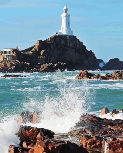 Corbiere Lighthouse In Jersey Diamond Painting