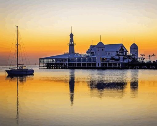 Cunningham Pier At Sunset Diamond Painting