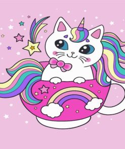 Cute Unicorn Cat Diamond Painting