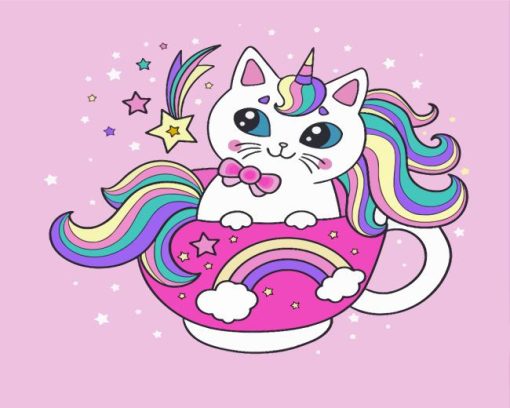 Cute Unicorn Cat Diamond Painting