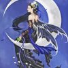 Dark Fairy Sitting On Moon Diamond Painting