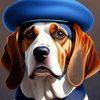 Dog With Hat Diamond Painting