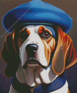 Dog With Hat Diamond Painting