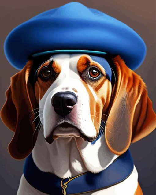 Dog With Hat Diamond Painting