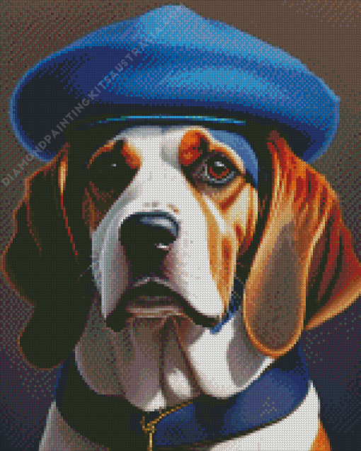 Dog With Hat Diamond Painting