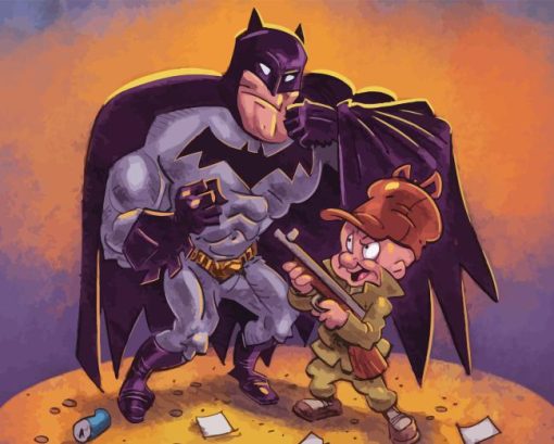 Elmer Fudd And Batman Diamond Painting