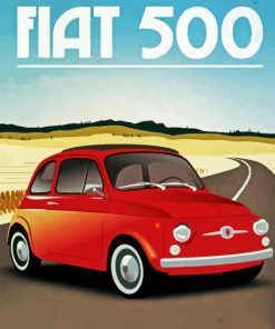 Fiat 500 Poster Diamond Painting