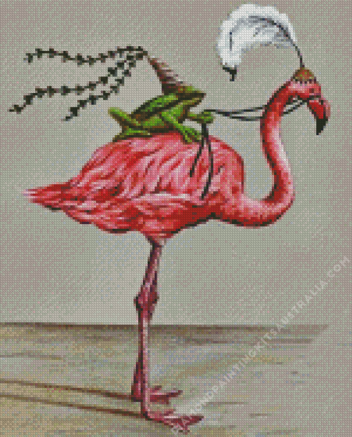 Flamingo Frog Diamond Painting