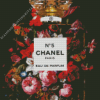 Floral Chanel Bottle Diamond Painting