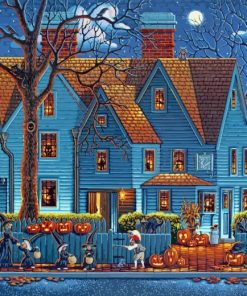 Folk Art Houses Diamond Painting