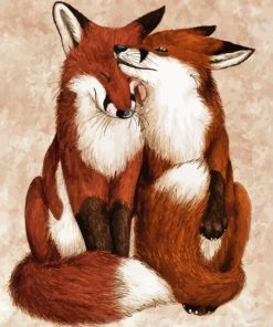 Fox Couple Diamond Painting