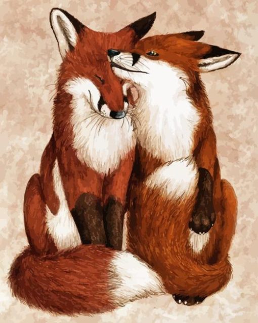 Fox Couple Diamond Painting