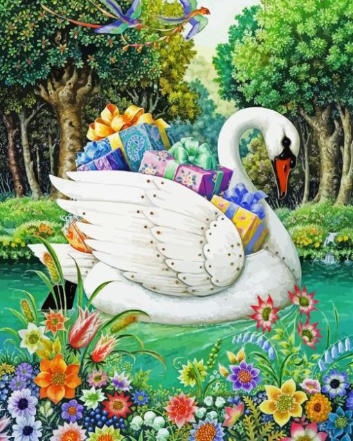 Gifts Swan Boat Diamond Painting