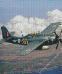 Grumman Wildcat Aircraft Diamond Painting