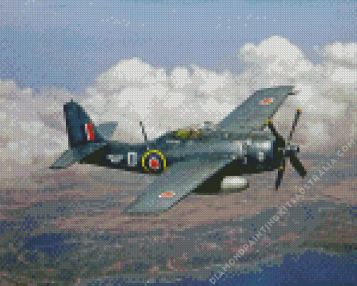 Grumman Wildcat Aircraft Diamond Painting