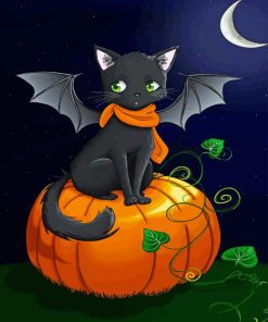 Halloween Cat Diamond Painting