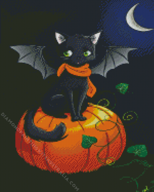 Halloween Cat Diamond Painting