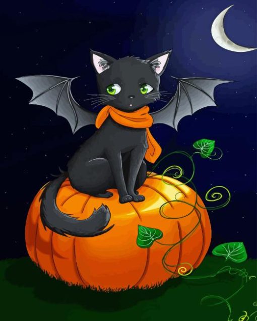 Halloween Cat Diamond Painting