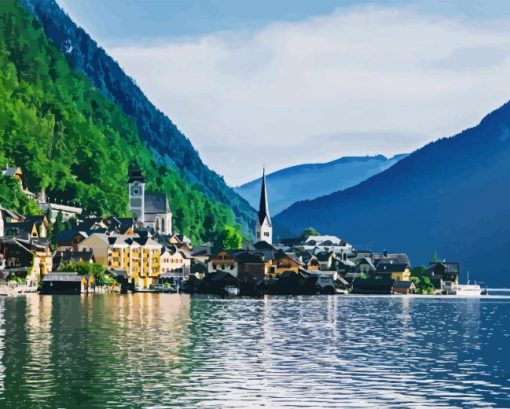 Hallstatt Lake Austria Diamond Painting