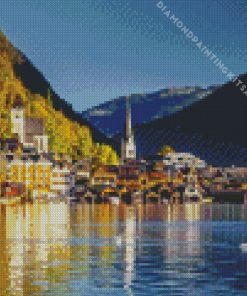 Hallstatt Lake In Austria Diamond Painting