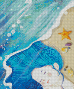 Illustration Sea Girl Diamond Painting