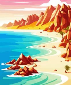 Illustration Seaside Diamond Painting