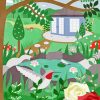 Illustration Summer Garden Diamond Painting